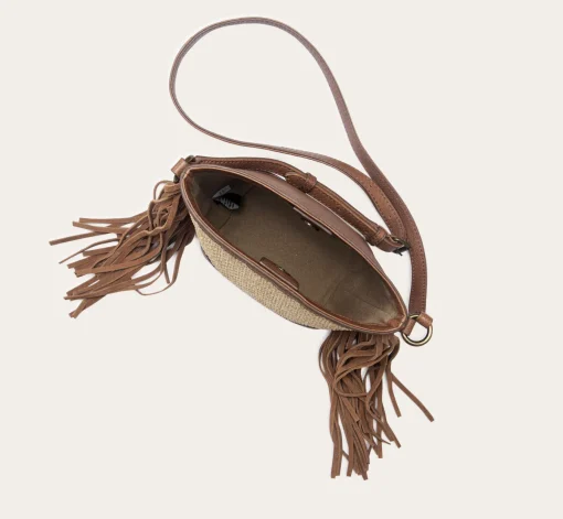 Online Frye Ava Raffia Mini Bucket Cognac