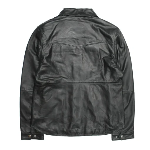 Best Frye Leather Shirt Black