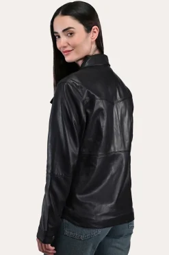 Best Frye Leather Shirt Black