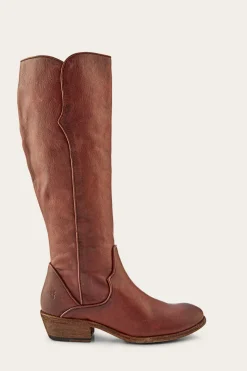 Clearance Frye Carson Piping Tall Wide Calf