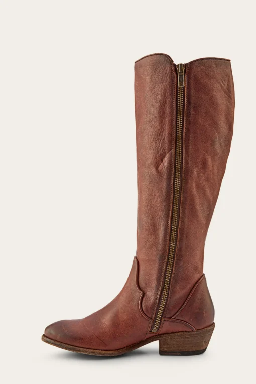 Clearance Frye Carson Piping Tall Wide Calf