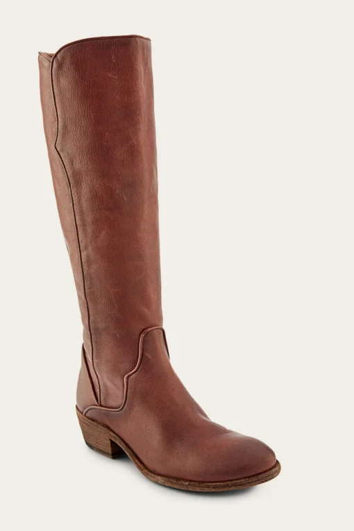 Clearance Frye Carson Piping Tall Wide Calf