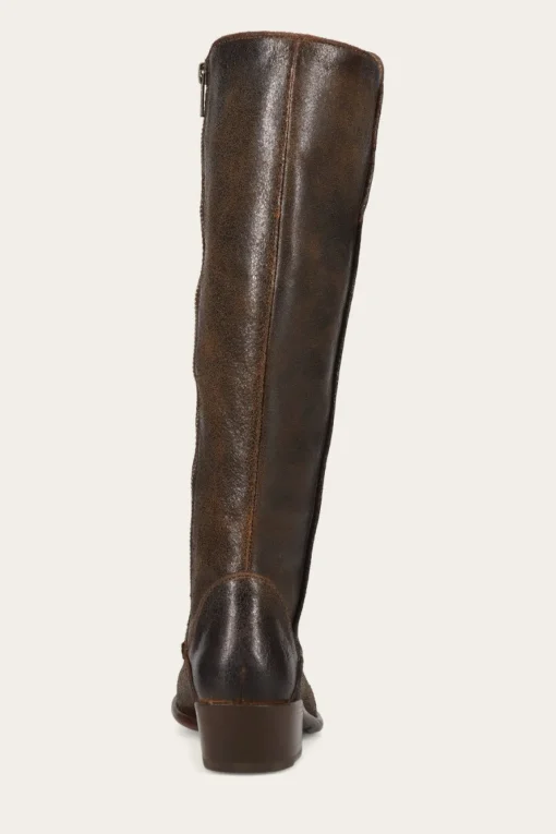 Clearance Frye Carson Piping Tall Wide Calf