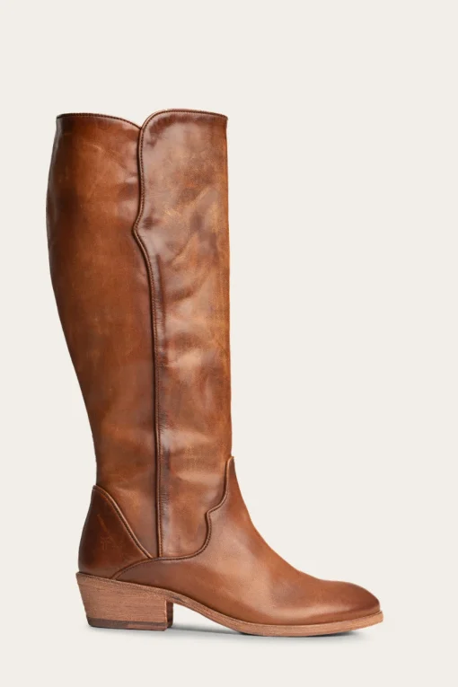 Clearance Frye Carson Piping Tall Wide Calf