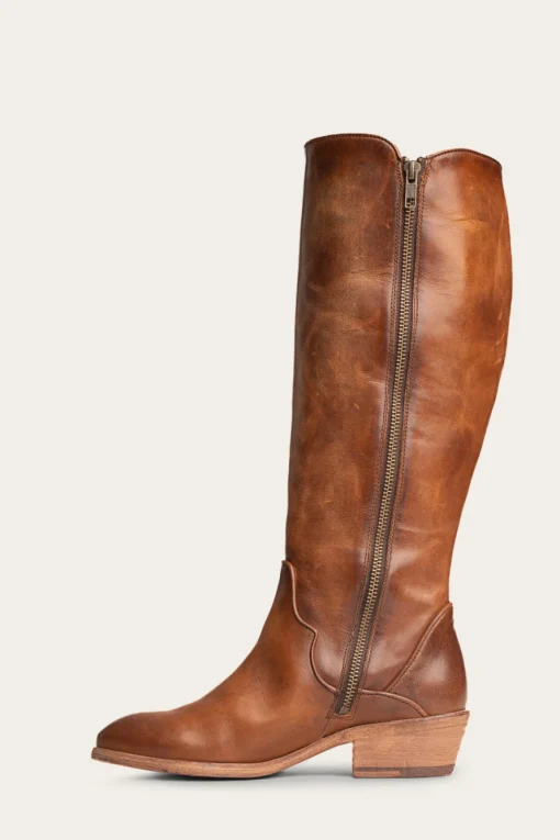 Clearance Frye Carson Piping Tall Wide Calf