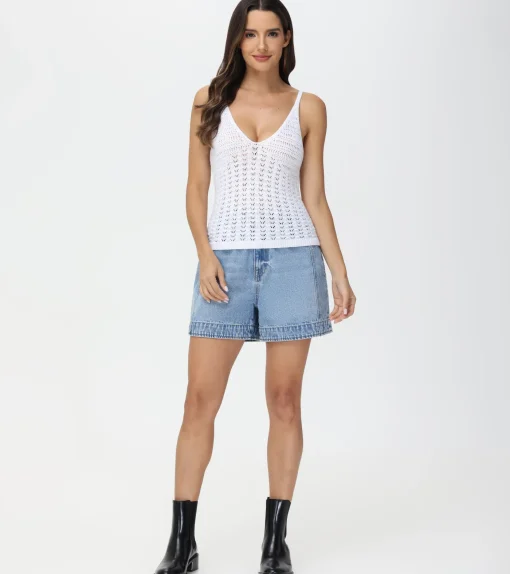Best Sale Frye Crochet V-Neck Tank