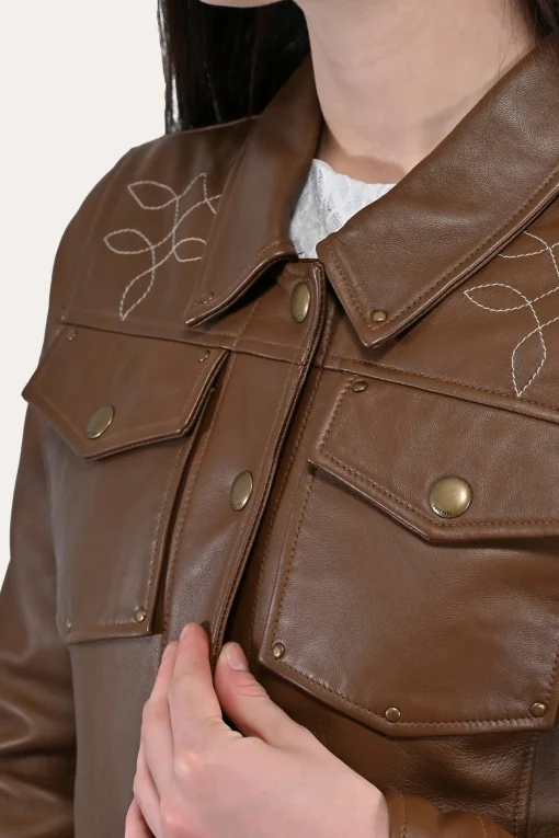 Shop Frye Trucker Jacket Medium Brown