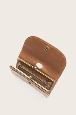 Best Sale Frye Melissa Clip Purse Cognac