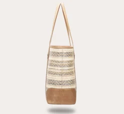 Fashion Frye Melissa Straw Shopper Beige