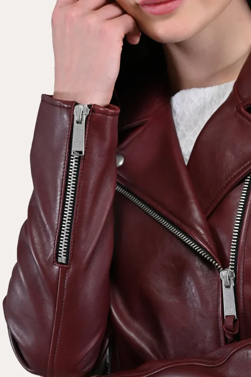 Sale Frye Oxblood Biker Jacket