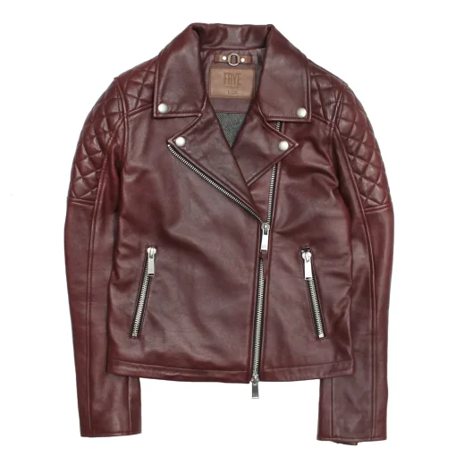Sale Frye Oxblood Biker Jacket