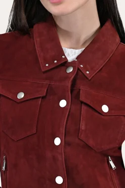 Flash Sale Frye Oxblood Fringed Jacket