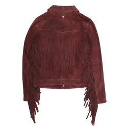 Flash Sale Frye Oxblood Fringed Jacket