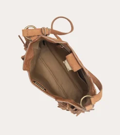 Fashion Frye Piper Fringe Hobo Cognac