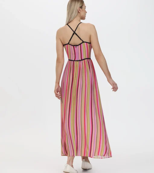Best Frye Vibrant Maxi Dress Multi Stripe Combo